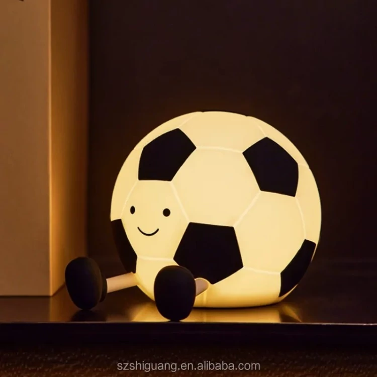 چراغ خواب سیلیکون توپ فوتبال Silicone Soccer Ball Night Light.