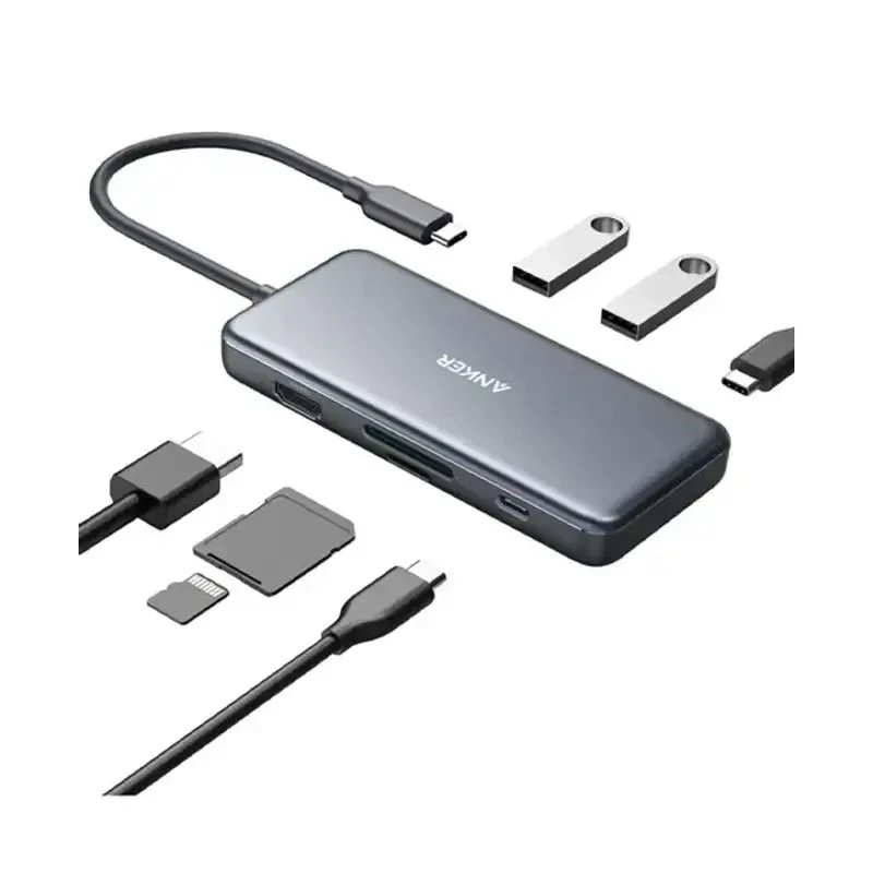 هاب 7 پورت انکر مدل Anker USB- C Hub 7 in 1-A8346