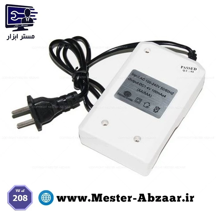 آداپتور برقی شارژر باتری قلمی و نیم قلمی آرت مدل MINI DIGITAL CHARGER ART M-208