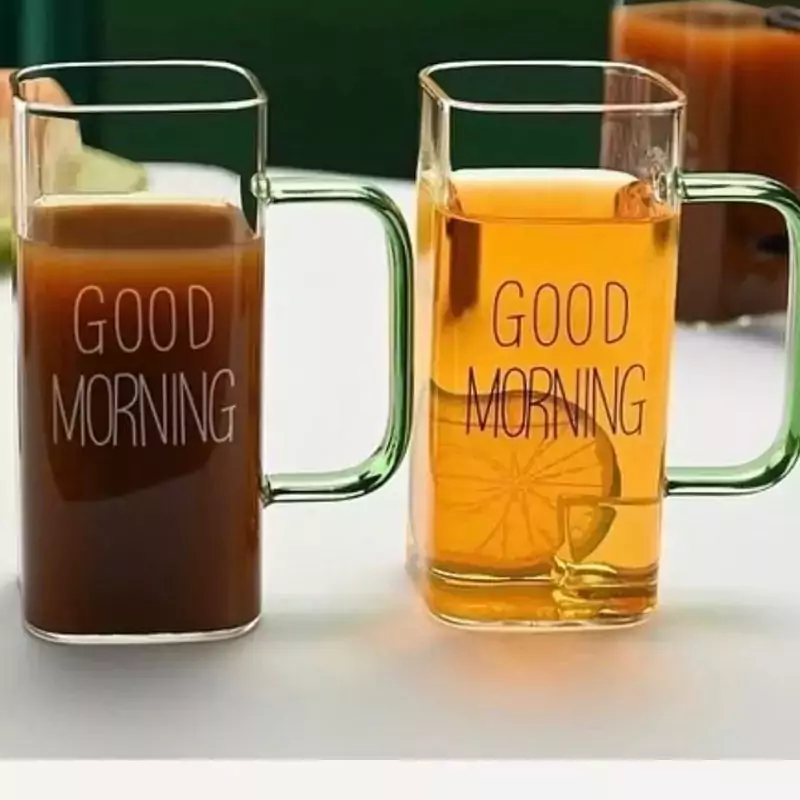 ماگ پیرکس گود مورنینگ مدل مربعی سایز بزرگ
