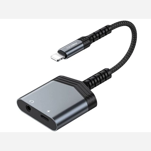 مبدل لایتنینگ به پورت شارژ لایتنینگ و جک 3.5 میلی متری  صدا رسی RDS-A17 Recci