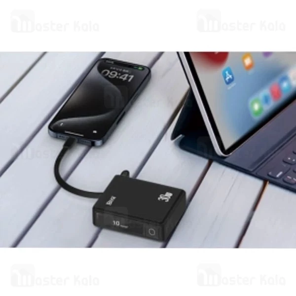 پاوربانک 10000 بیوا Biva BP-024 Fast Charging Power Bank توان 30 وات با کابل متصل