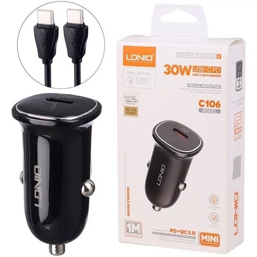 شارژر فندکی الدینیو مدل C106 توان 30 وات