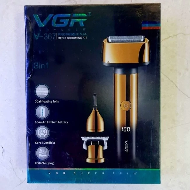 ماشین اصلاح سر و صورت 3 کاره وی جی آر مدل VGR V-367