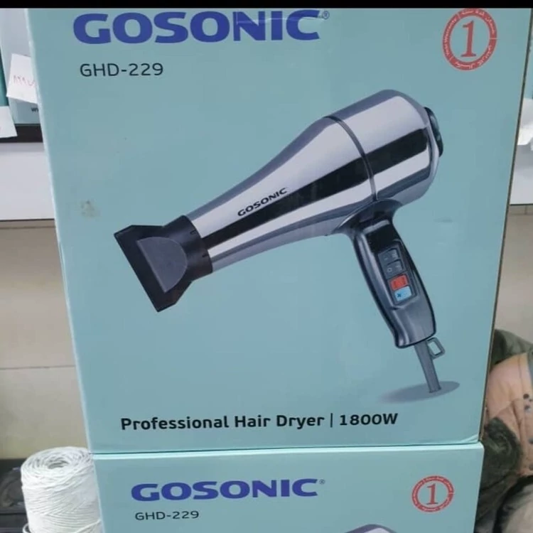 سشوار گوسونیک مدل 224 تمام استیل دکمه بغل بسیار قوی 1600 وات گاسونیک gosonic