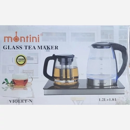 چای ساز مونتینی  مدل VIOLET-N ظرفیت 2 لیتر با کتری پیرکس