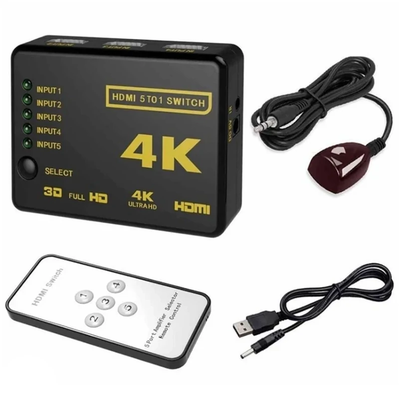 اسپلیتر 5 پورت HDMI مدل MG.4K 5in1  4