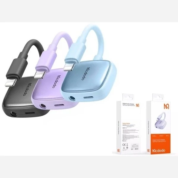 مبدل لایتنینگ به لایتنینگ و جک 3.5 میلی متری مک دودو Mcdodo CA-2740 Lightning