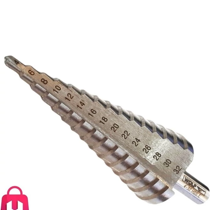مته کاجی HSS-E سایز 32-4 میلیمتر برند ولف