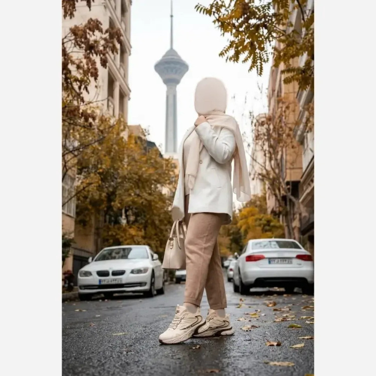 کتونی لژدار طبی زنانه مدل نایک با زیره PU و رویه کتان