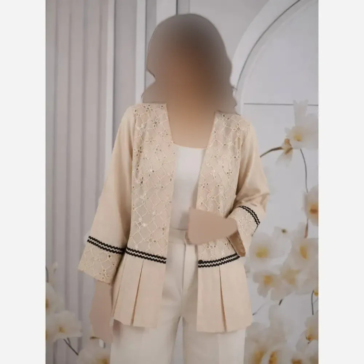 مانتو عروسکی لنین خرجکار زنانه فری سایز مناسب مهمانی