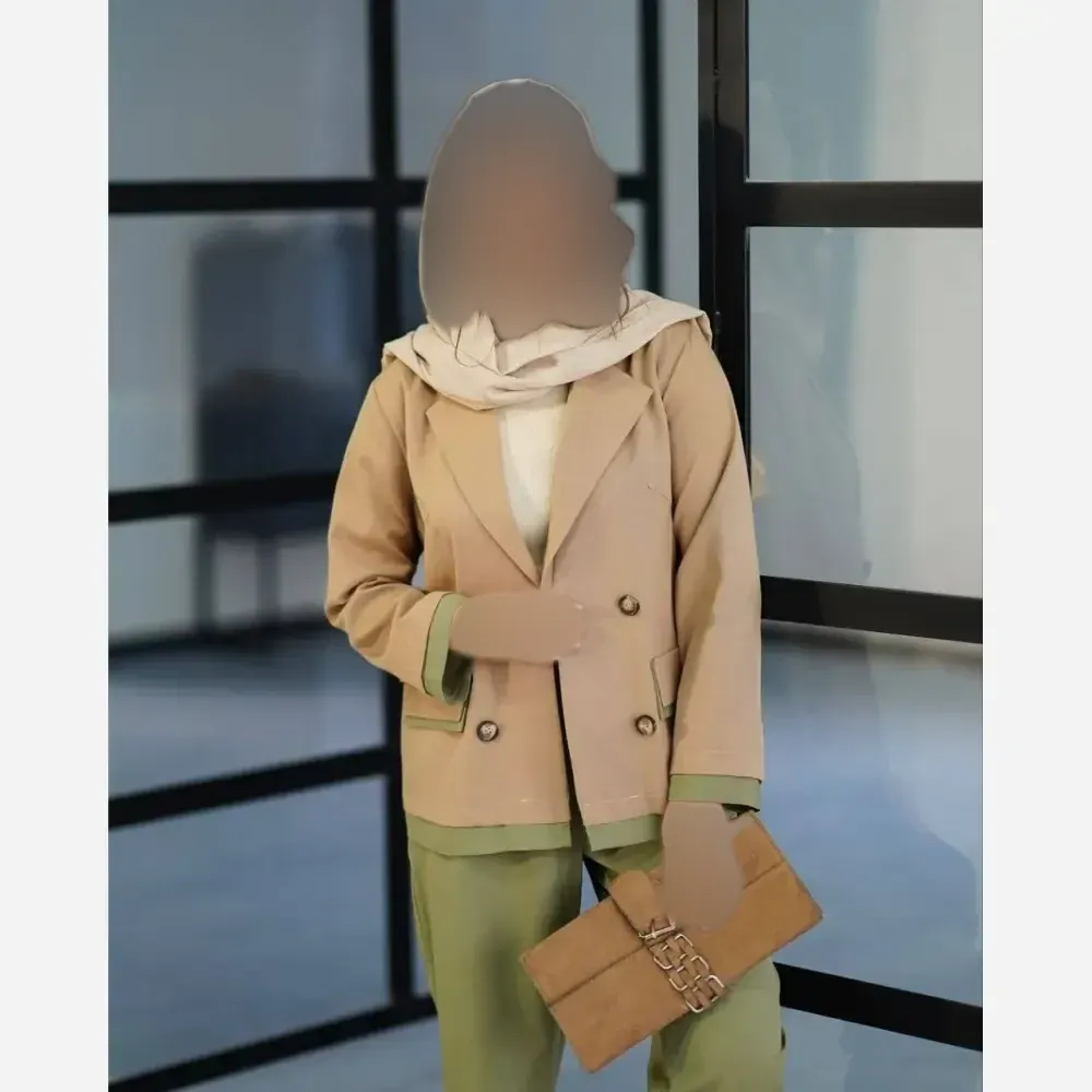 کت و شلوار زنانه تابستانه مدل سوری جنس لنینت در دو رنگ و دو سایز