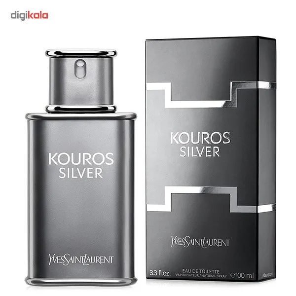 ادو تویلت مردانه ایو سن لوران مدل Kouros Silver حجم 100 میلی لیتر