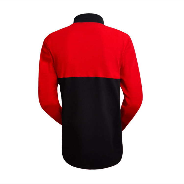 تیشرت آستین بلند مردانه یقه ایستاده طرح ولوو مدل S12313 رنگ قرمز مشکی سایز L XL XXL