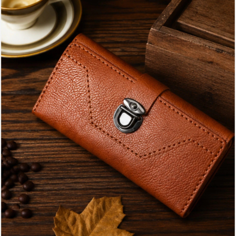 کیف پول موبایل سه لت هوشمند با قفل ناخنی و جعبه هدیه هاردباکس
