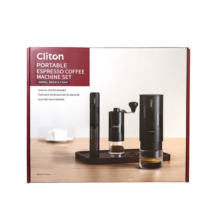 اسپرسوساز سفری سلیتون مدل Coffee Machine Set به همراه آسیاب قهوه و فوم ساز