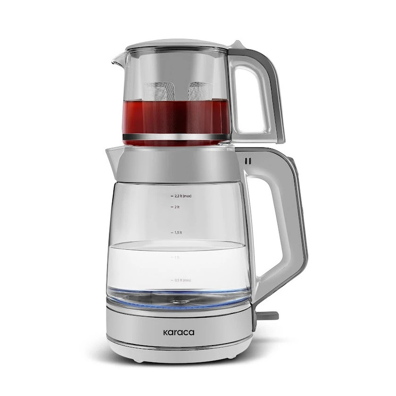 چای ساز روی هم کاراجا مدل Glass Tea XL