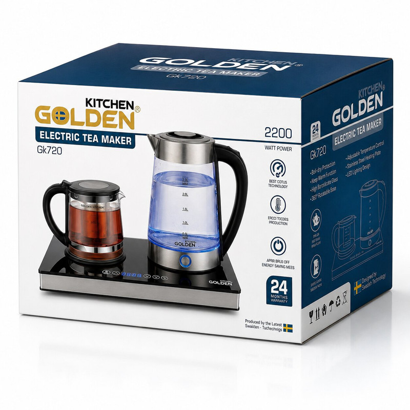 چای ساز کنار هم گلدن کیچن مدل GK720