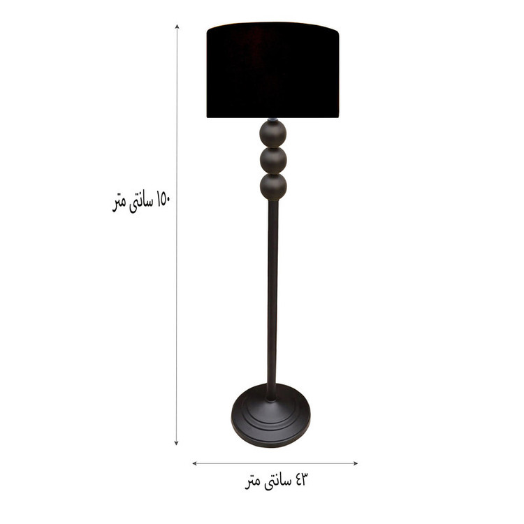 آباژور ایستاده و رومیزی مدل Titan390.Black.4325