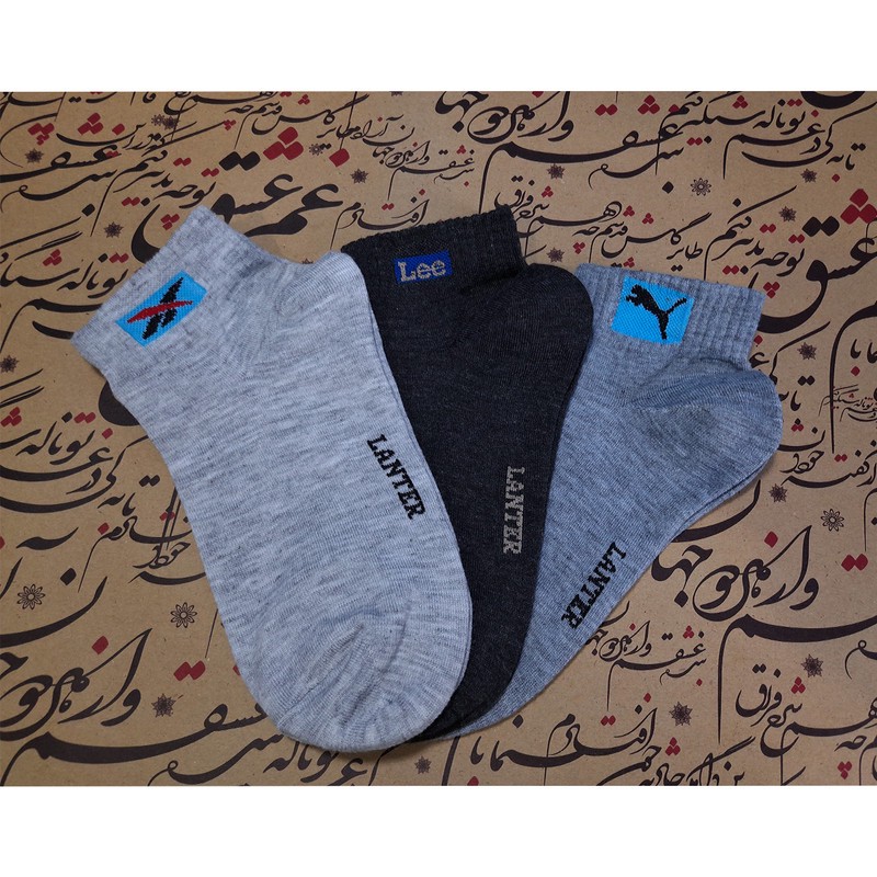 جوراب مردانه لنتر مدل مچی اسپرت کد MS-06 مجموعه 6 عددی