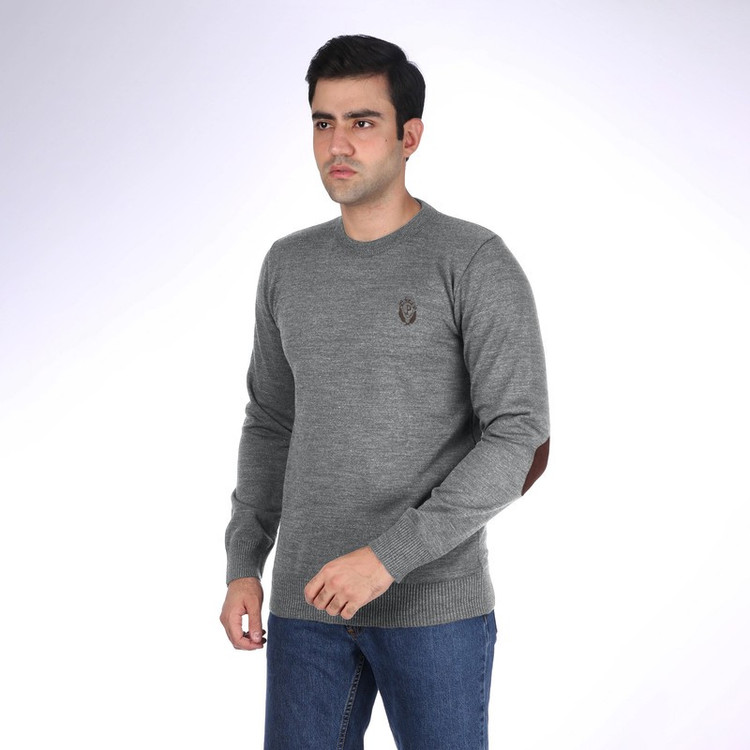 پلیور مردانه تریکو پاییزان مدل PR700 ملانژ