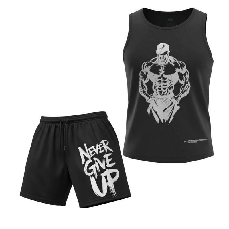 ست تاپ و شلوارک ورزشی مردانه مدل gymhu