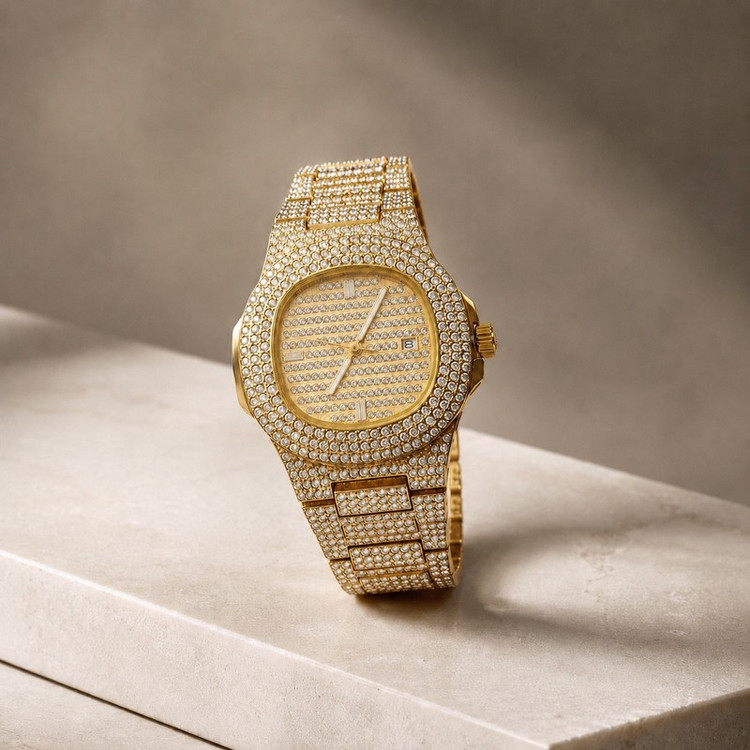 ساعت مچی مردانه مدل فول نگین
