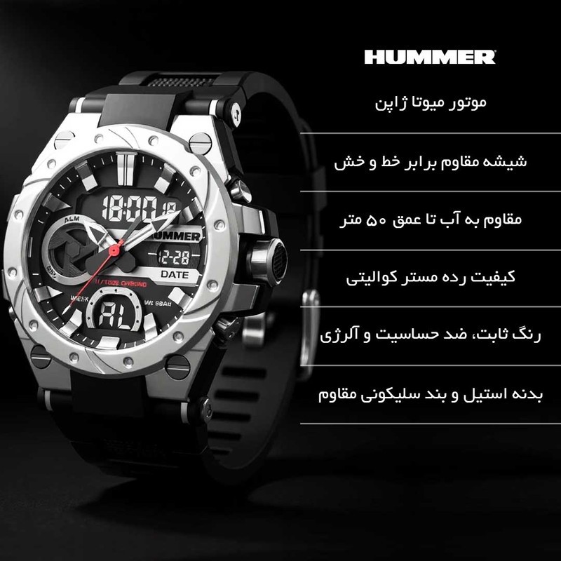 ساعت مچی عقربهای کوارتز مردانه هامر مدل HM1428-C1