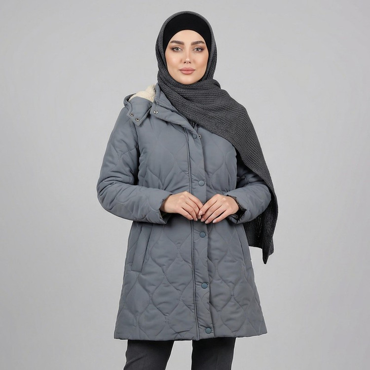 کاپشن بلند زنانه السانا مدل راشن کد 2440