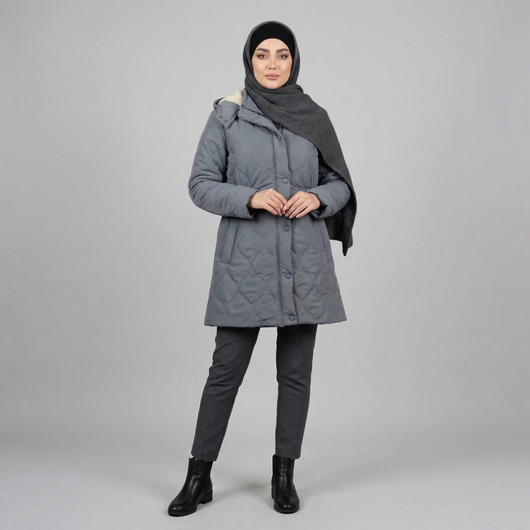 کاپشن بلند زنانه السانا مدل راشن کد 2440