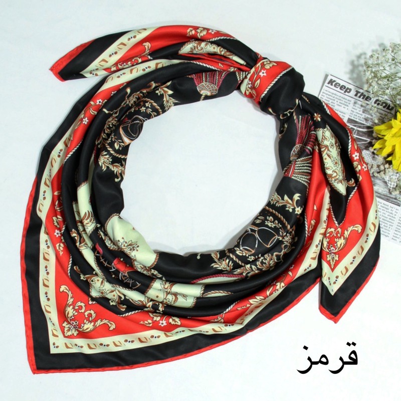 روسری زنانه آنالیا مدل ابریشم توییل بهاره کد 9802
