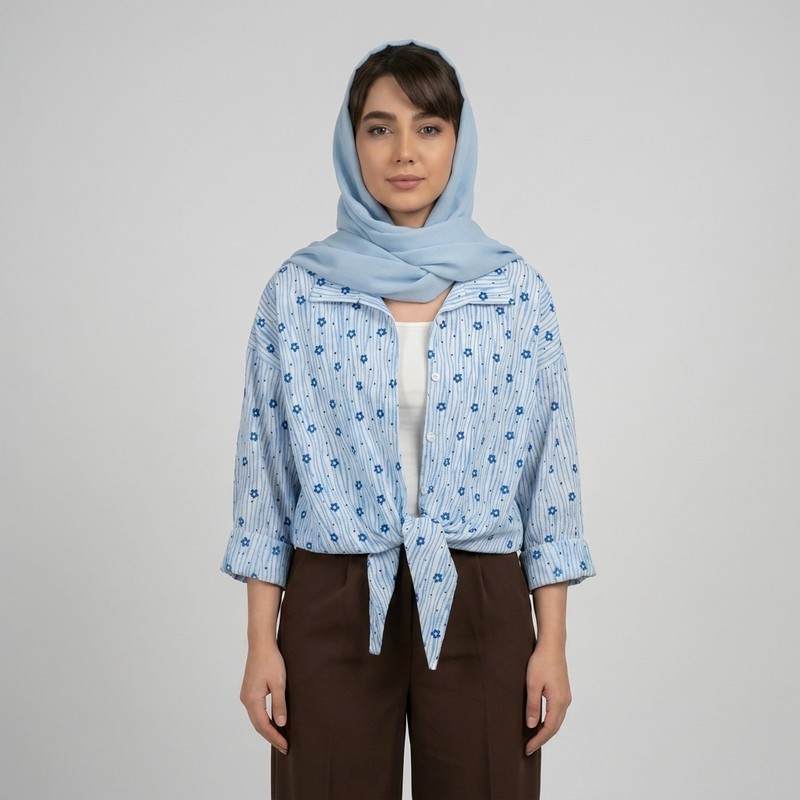 شومیز زنانه مدل جلو گره ای