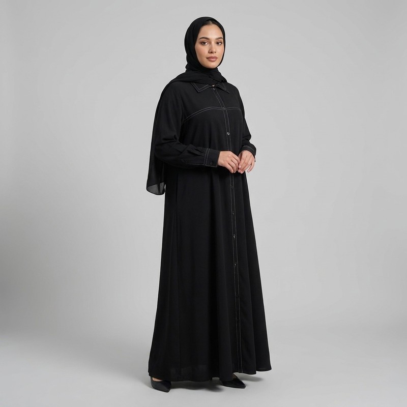 مانتو عبایی زنانه مدل اسپرت یقه دار