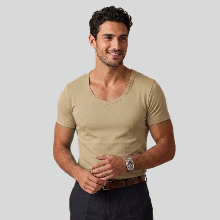 زیرپوش آستیندار یقه گرد مردانه مدل ZA2100S