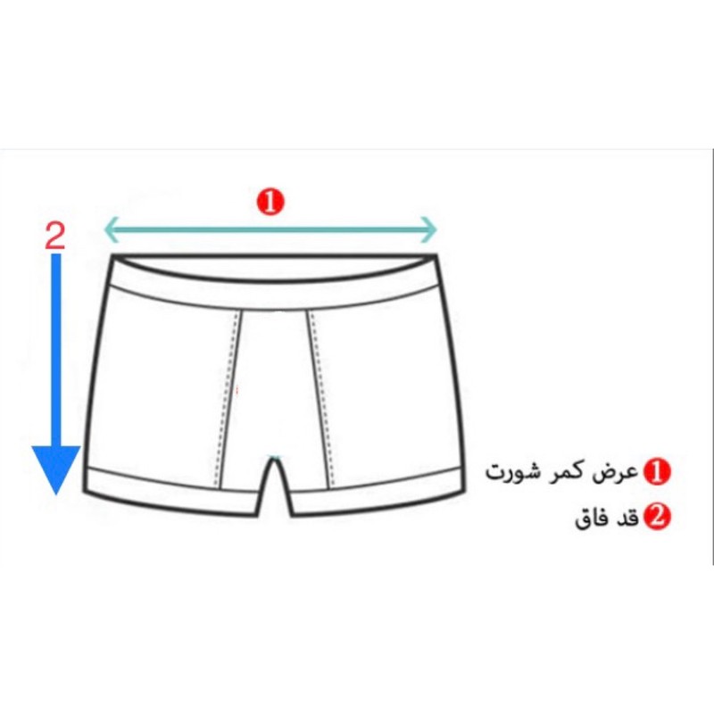 شورت مردانه مدل پادار کد BG3 بسته 3 عددی