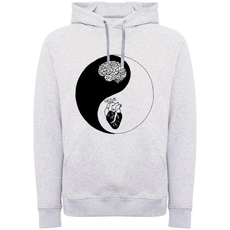 هودی مردانه مدل یین یانگ F1017