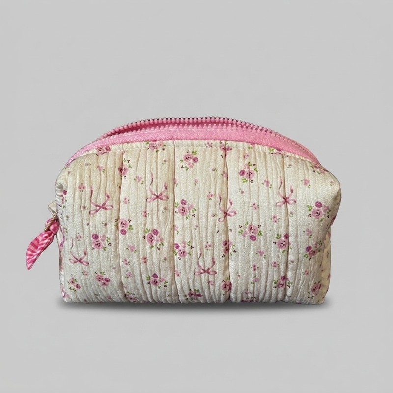 کیف لوازم آرایش زنانه مدل پاپیون و گل