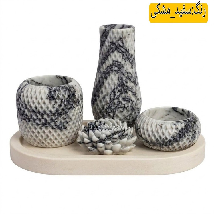 ست هدیه دکوری رومیزی مدل روژا مجموعه 5 عددی