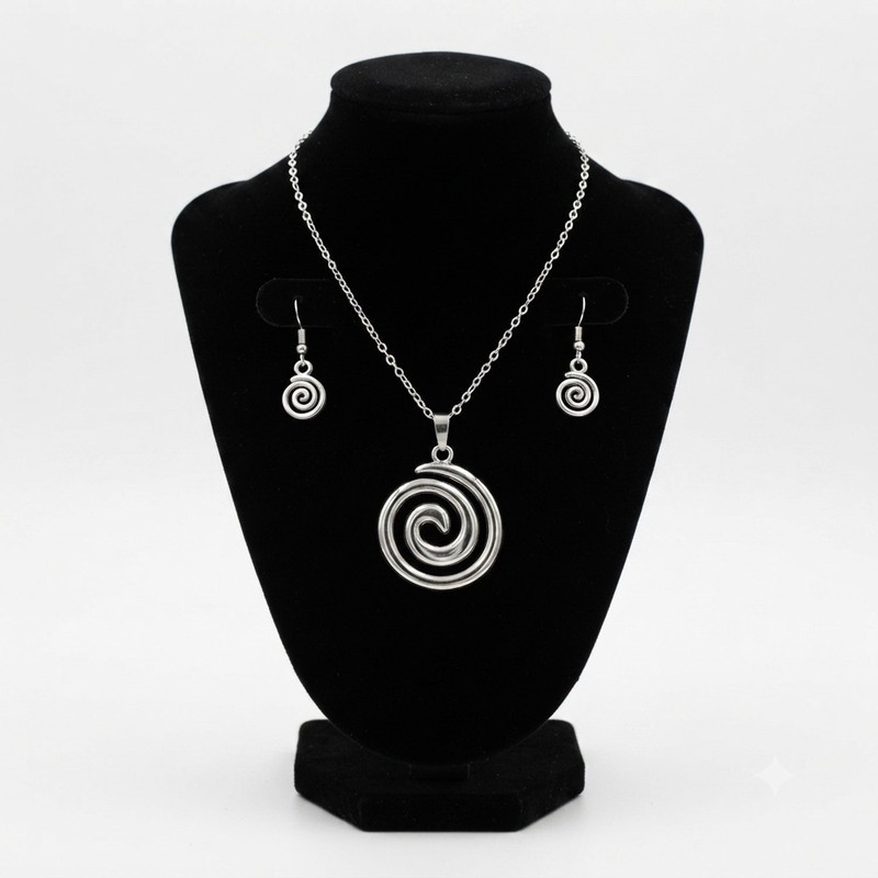 نیم ست زنانه مدل اسپیرال استیل