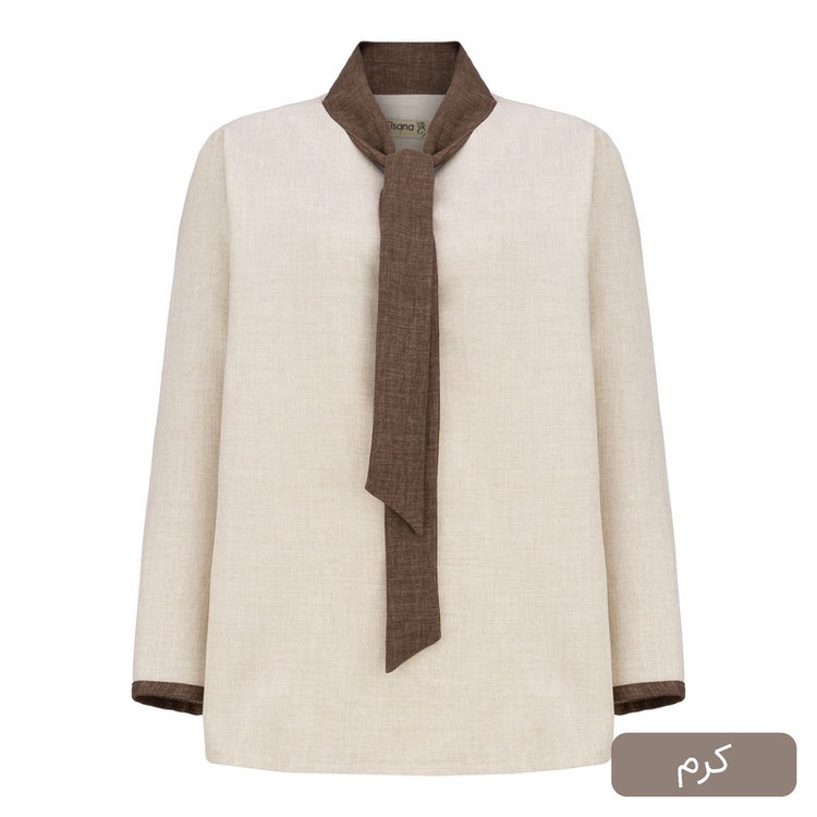 بلوز آستین بلند یقه هفت زنانه السانا مدل کایارا کد 2512