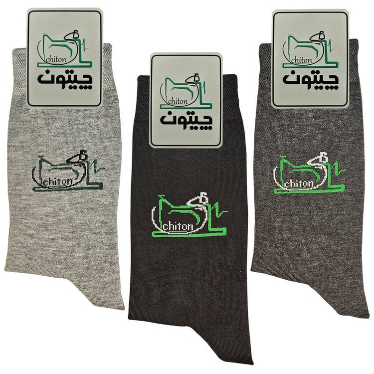جوراب ساق بلند مردانه چیتون مدل CHT-04 بسته 3 عددی