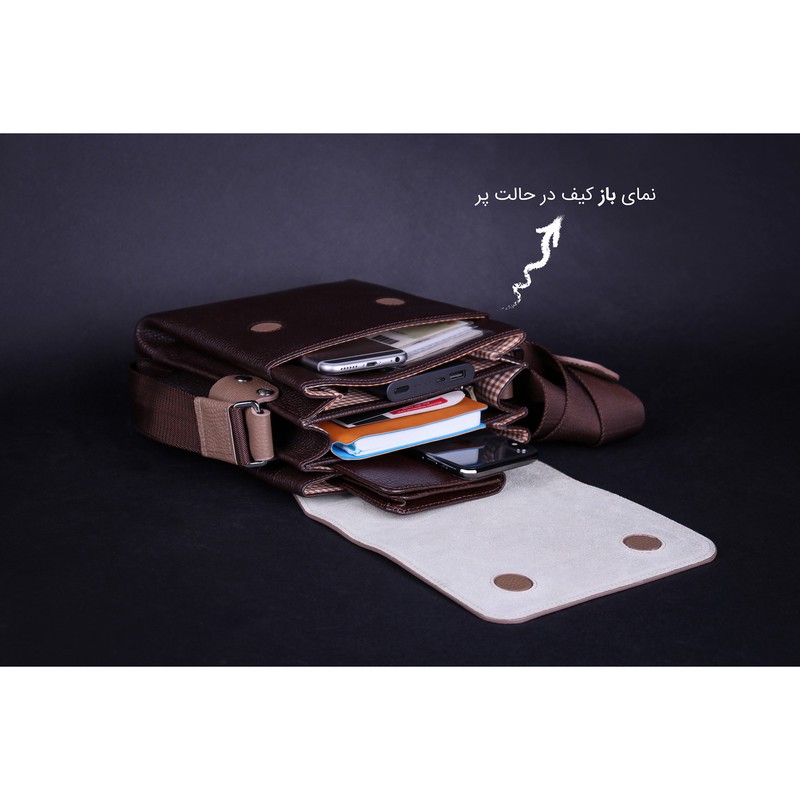 کیف رودوشی چرم جانتا مدل D012