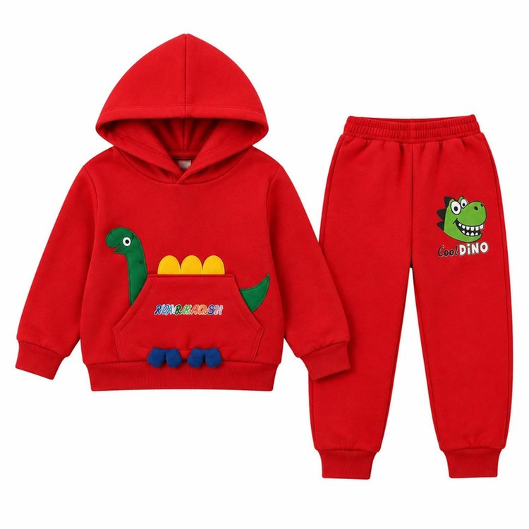 ست هودی و شلوار پسرانه مدل Dinosaur کد M66