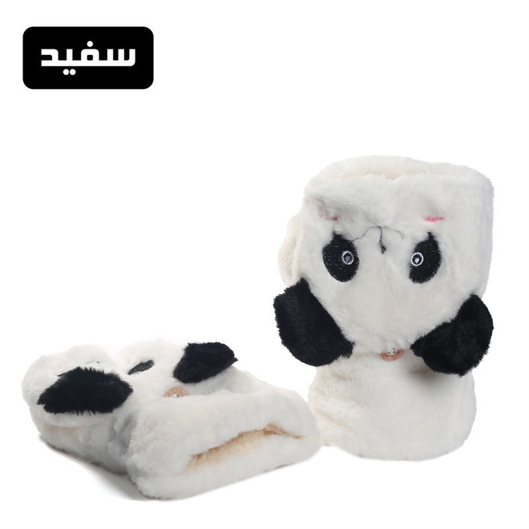 دستکش دخترانه مدل فانتزی پولیشی طرح پاندا کد 9150004