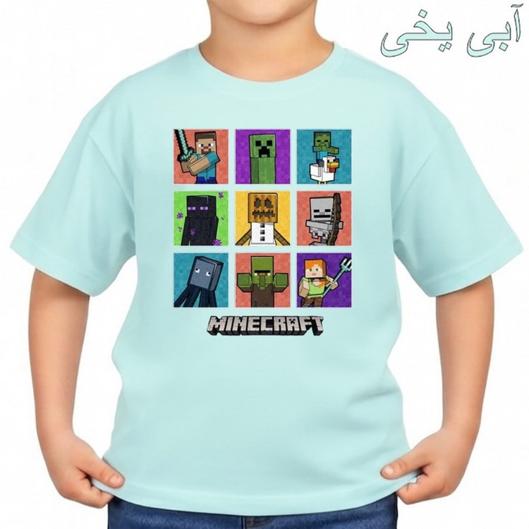 تیشرت آستین کوتاه بچگانه مدل ماینکرفت کد p7