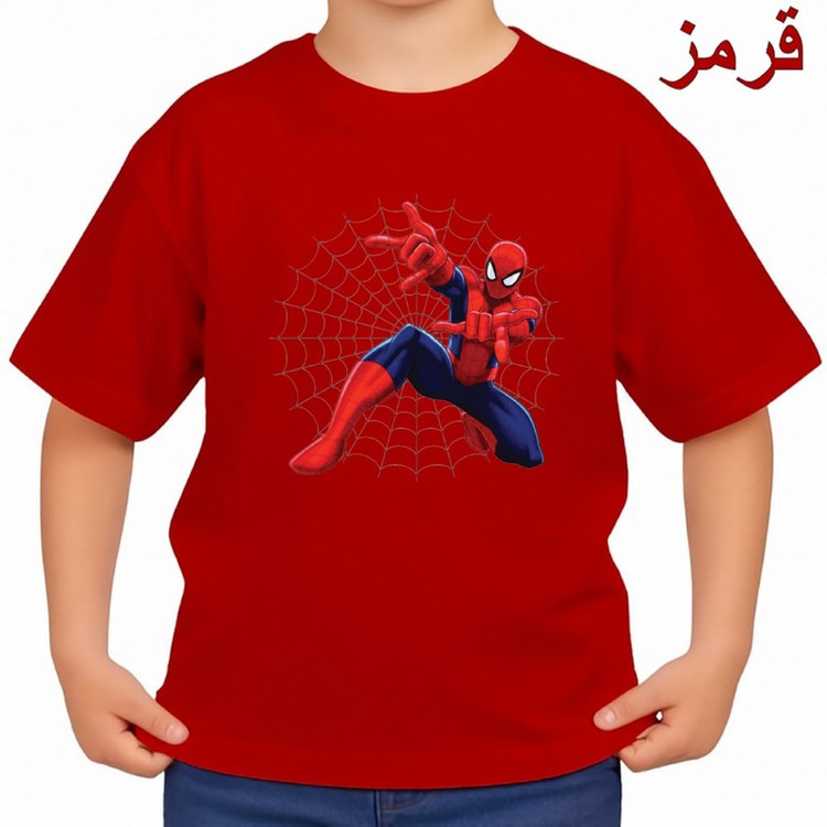 تیشرت آستین کوتاه بچگانه مدل مرد عنکبوتی کد v5