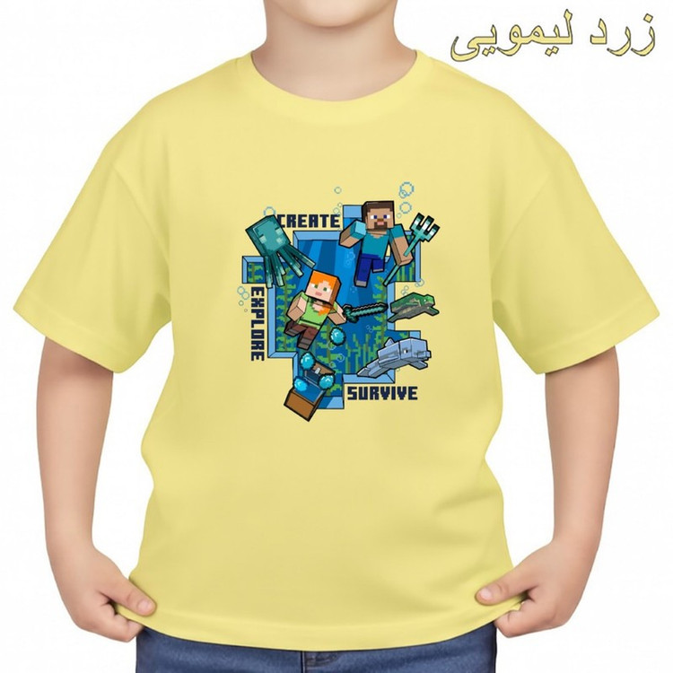 تیشرت آستین کوتاه بچگانه مدل ماینکرفت کد 20