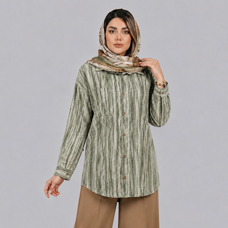 مانتو شومیزی زیر باسن زنانه مدل بهدیس
