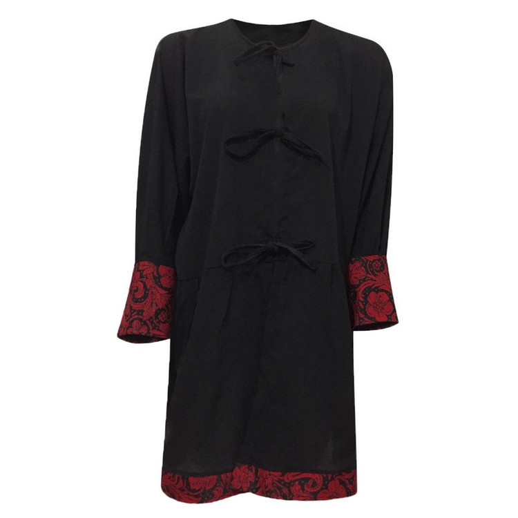 مانتو زنانه مدل عروسکی کیمانو تافته کد tm-2774