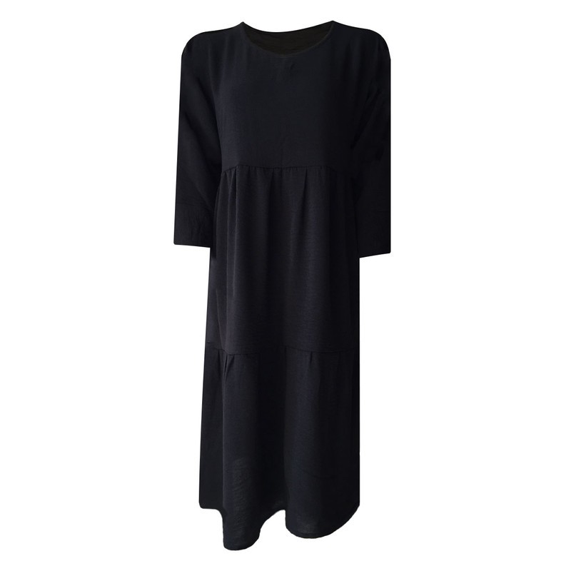 پیراهن یقه گرد زنانه مدل ابر و بادی کد tm-2891